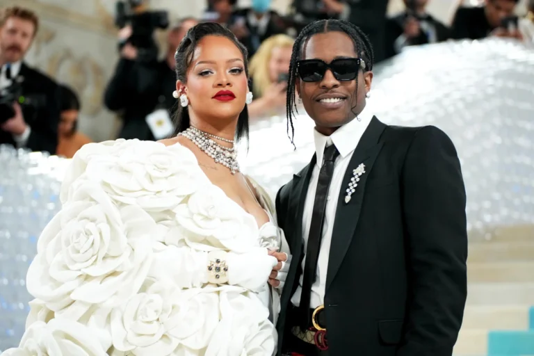 Rihanna and A$AP Rocky at the 2023 Met Gala.